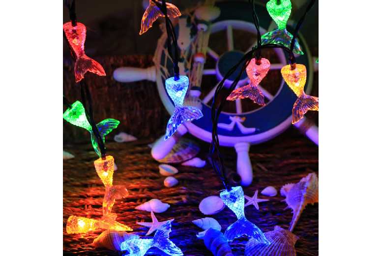 Mermaid LED Solar String Lights – Weatherproof Outdoor Fairy Lighting | Wowcher Mermaid LED Solar String Lights – Weatherproof Outdoor Fairy Lighting | Wowcher