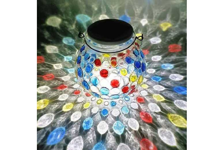 Solar LED Glass Jar Light – Weatherproof Outdoor Garden Lantern | Wowcher