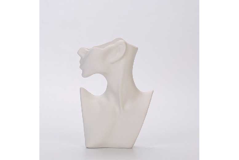 Human Body Ceramic Vase Decor – Modern Minimalist Bisque Home Accent with LED, Wall Art or Table Display | Wowcher