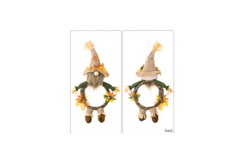 Ivy Wreath Autumn Wall Decor – Handcrafted Linen Vintage Style | Wowcher