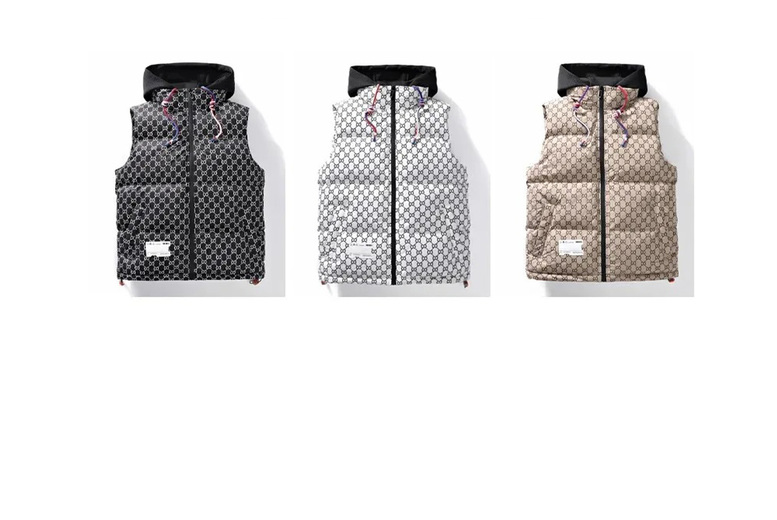 Men’s Hooded Vest with Classic Print Design | Wowcher