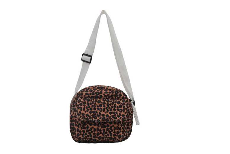 Unisex Black Vegan Leather Leopard Print Shoulder Tote Bag & Crossbody Purse – Adjustable Strap, Lightweight, Medium Size | Wowcher