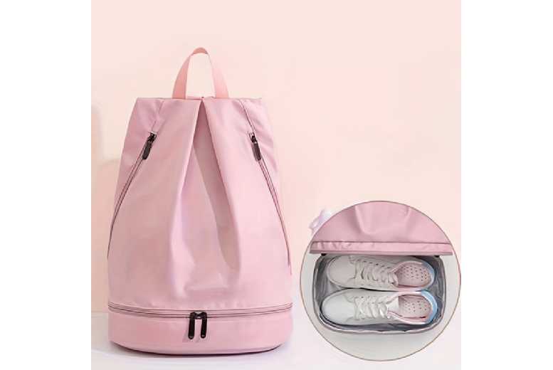 Waterproof Fabric Bathroom Storage Bag – Wet & Dry Separation, Large Capacity, Modern Portable Design | Wowcher