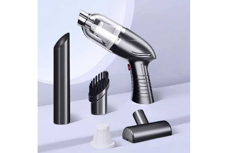 Cordless Car & Home Vacuum Cleaner 3.7V – Lightweight, Strong Suction, Wet & Dry, USB Rechargeable | Wowcher