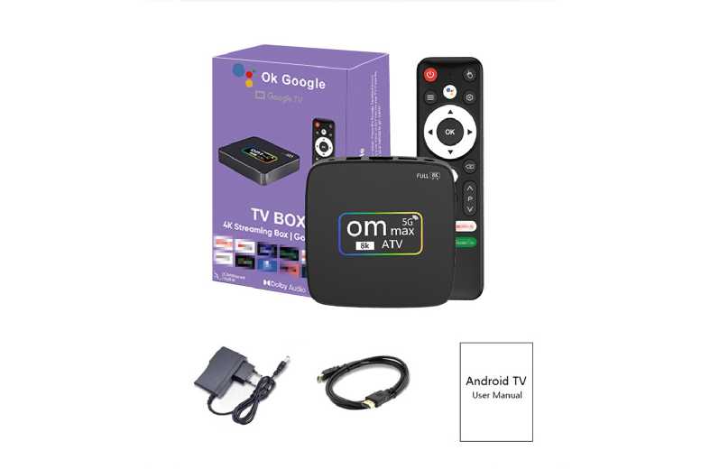 OM MAX 4K Ultra HD Android TV Box (Android 14, HDR10+, 8GB RAM, 128GB Storage) – Smart Streaming Home Cinema Hub | Wowcher
