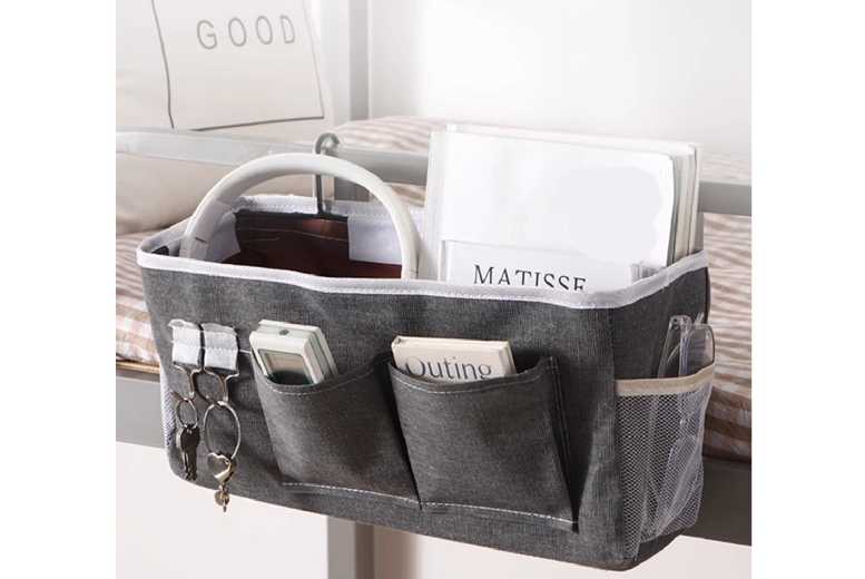 Cotton & Linen Double Hook Hanging Storage Rack – Minimalist Space-Saving Organiser | Wowcher