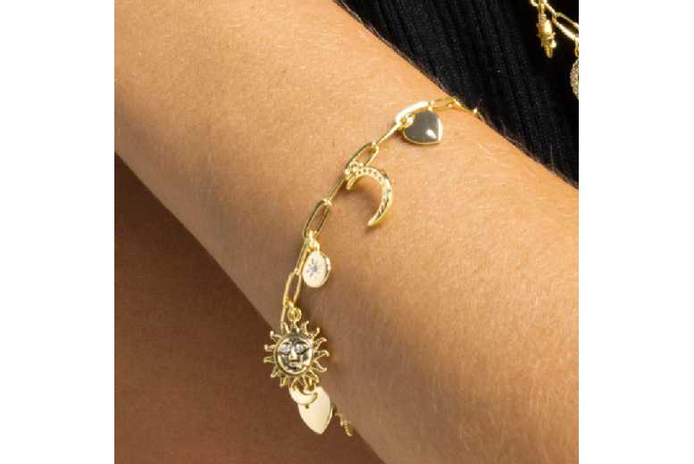 Luxenter 18k Gold Finish Adjustable Boho Metal Bracelet – 16-19cm, Stylish Gift | Wowcher