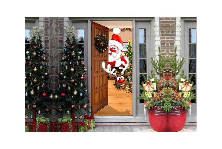 Christmas Door Backdrop Banner – Festive Polyester Curtain, 203 x 91cm, Easy Install | Wowcher Christmas Door Backdrop Banner – Festive Polyester Curtain, 203 x 91cm, Easy Install | Wowcher