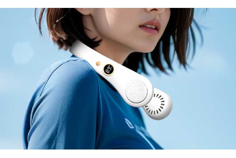 5-Speed Bladeless Neck Fan with LED Display – Portable, Rechargeable, Hands-Free Cooling | Wowcher 5-Speed Bladeless Neck Fan with LED Display – Portable, Rechargeable, Hands-Free Cooling | Wowcher