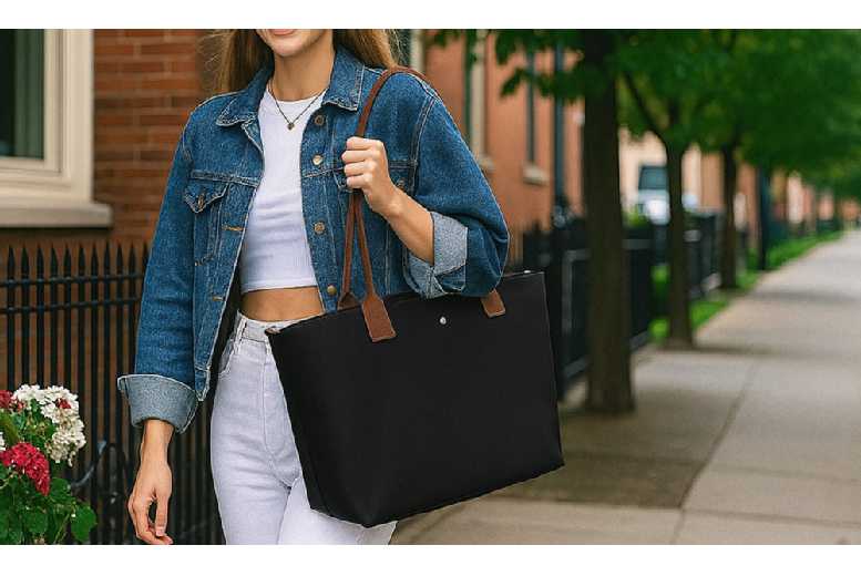 Pink Water Resistant Oxford Tote Bag for Women – Large Capacity Shoulder Handbag with Zipper | Wowcher Pink Water Resistant Oxford Tote Bag for Women – Large Capacity Shoulder Handbag with Zipper | Wowcher