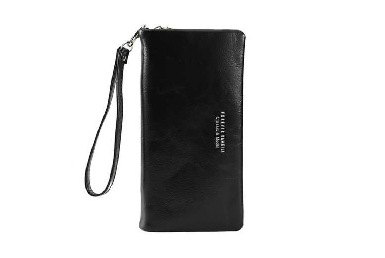 Black Women’s Long PU Leather Wallet – Classic Zip Purse with Multiple Compartments | Wowcher Black Women’s Long PU Leather Wallet – Classic Zip Purse with Multiple Compartments | Wowcher