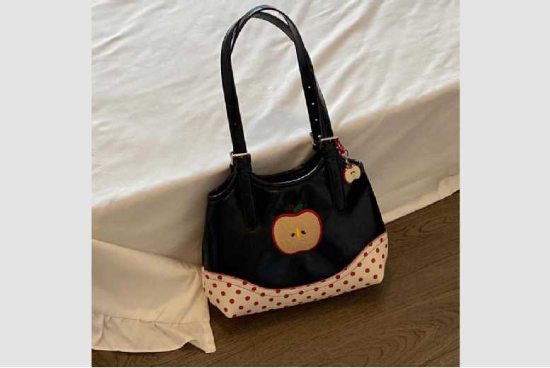 Women’s Black Vegan Leather Tote Bag – Adjustable Strap, Lightweight, Everyday Satchel | Wowcher