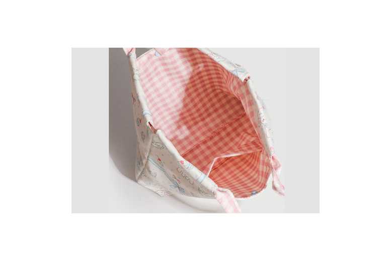 Black Cute Floral Canvas Tote Lunch Bag – Lightweight, Versatile Handbag for Women | Wowcher