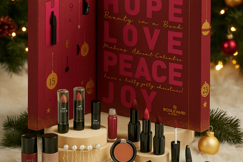 PRE ORDER: 24 Piece ‘Beauty In A Book 2’ Christmas Advent Calendar – Make-Up, Nail & Hair Accessories | Wowcher