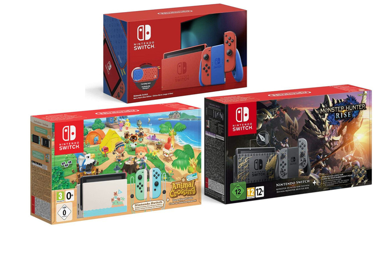 Nintendo Switch Limited Editions: Animal Crossing, Mario, Monster Hunter Rise | Wowcher