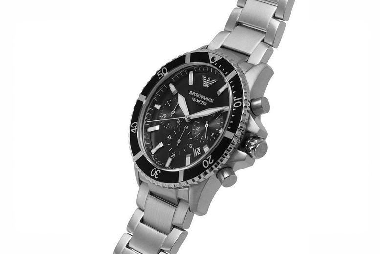 Emporio Armani AR11360 Diver Men's Chronograph Watch + 1-Year Warranty Included | Wowcher