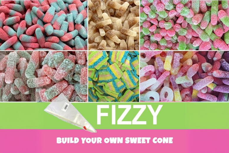 50% Off 3Kg Fizzy Sweet Cone Set – Up to 15 Cones – Posted Sweets | Wowcher