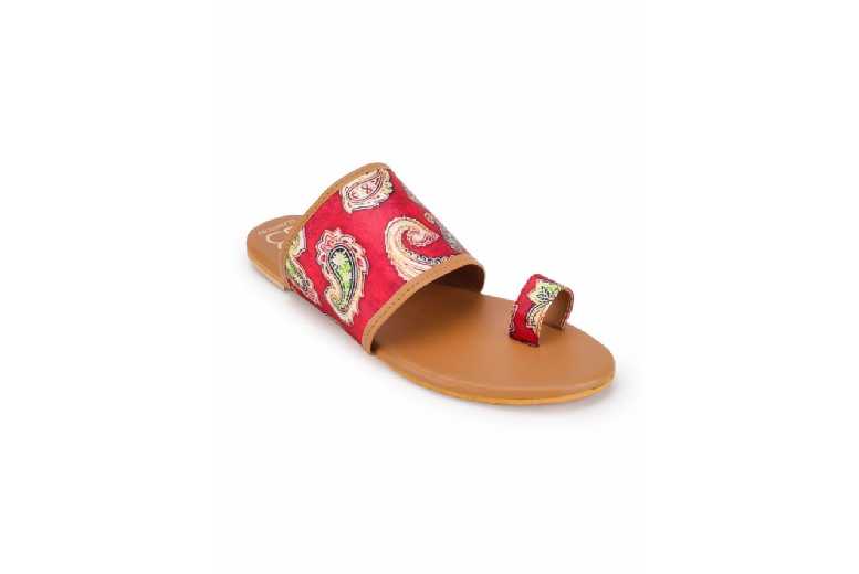 Black Urban Chic Multicolour Leather Kolhapuri Flat Sandals – Women’s Ethnic & Casual Footwear | Wowcher