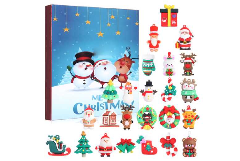 24-Day Christmas Toy Pendant Advent Calendar – Countdown Set for Kids & Families | Wowcher