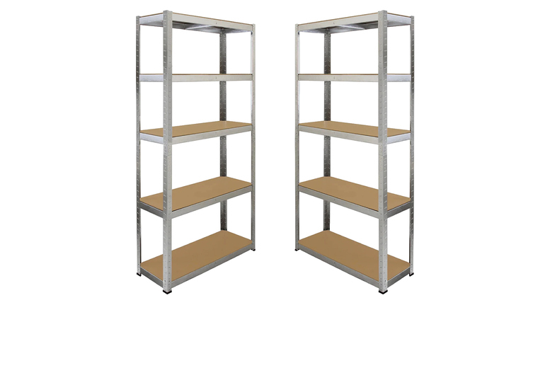 Heavy Duty Steel & MDF 5-Tier Modular Storage Shelving Unit - 2 Options | Wowcher