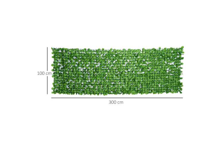 Artificial Maple Leaf Hedge Privacy Fence Panel – UV-Stabilized, Heavy-Duty Garden Screening (300x100cm) | Wowcher