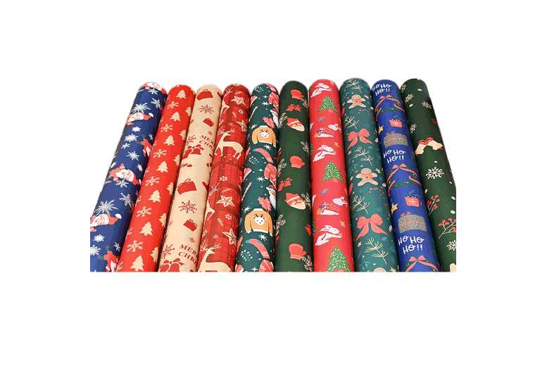 10 Sheets Luxury Christmas Wrapping Paper Set – Eco-Friendly Festive Gift Wrap for All Ages | Wowcher