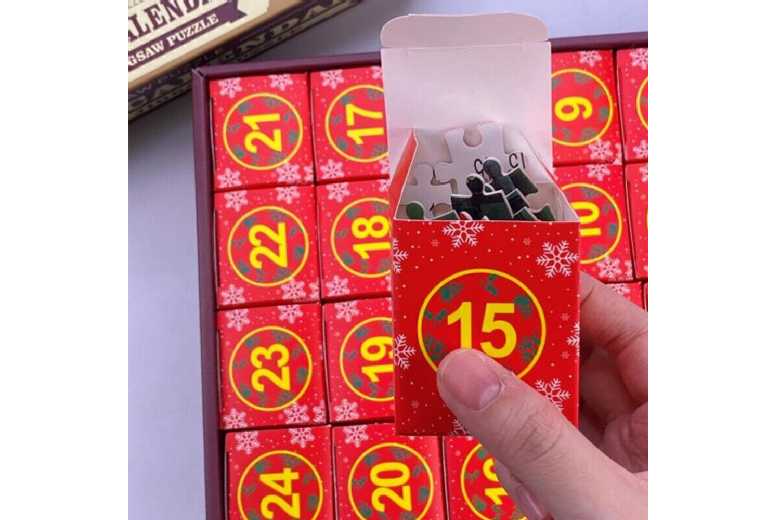 Christmas Puzzle Advent Calendar Blind Box – 24-Day Surprise for Adults | Wowcher