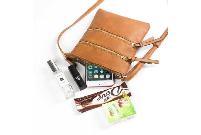 Black Vegan Leather Crossbody Purse – Multi Pocket Zipper Bag for Women, Adjustable Strap, 21x18cm | Wowcher Black Vegan Leather Crossbody Purse – Multi Pocket Zipper Bag for Women, Adjustable Strap, 21x18cm | Wowcher