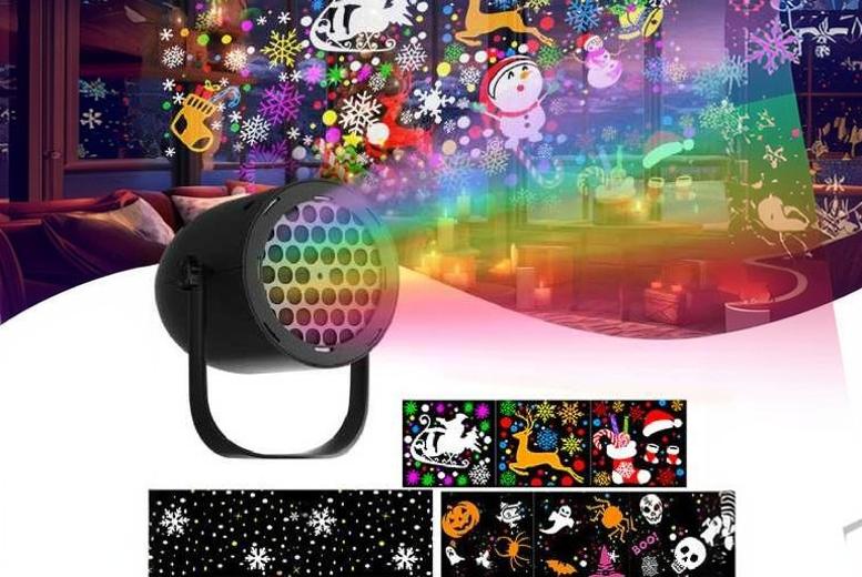 USB LED Christmas Projector Light – Festive Indoor/Outdoor Holiday Decoration | Wowcher