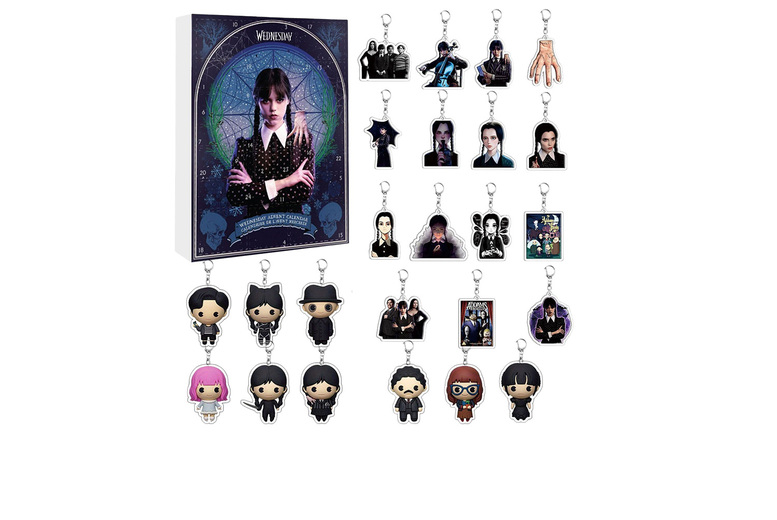 Wednesday Addams  Advent Calendar – 24 Unique Mystery Keychain Surprises | Wowcher
