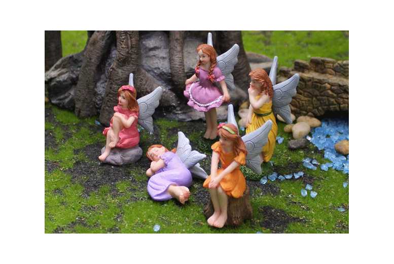 5Pcs Garden Fairy Statues – Weather-Resistant Resin Outdoor Decor Set | Wowcher
