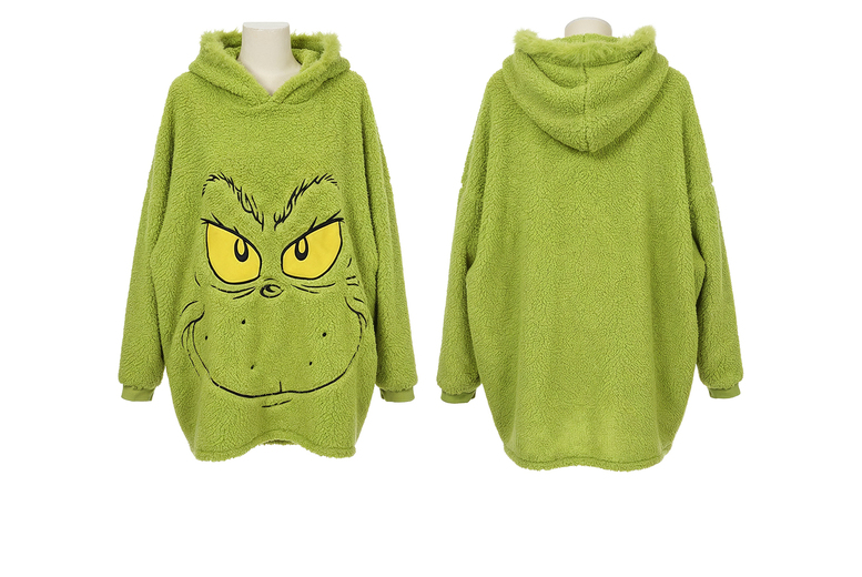 Unisex Green Festive Grinch- Parent-Child Blanket Hoodies! | Wowcher Unisex Green Festive Grinch- Parent-Child Blanket Hoodies! | Wowcher