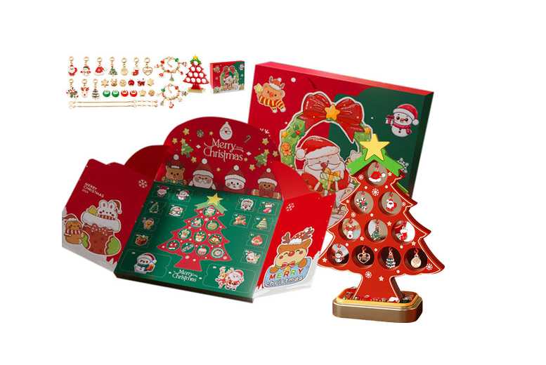 Christmas Advent Calendar Bracelet DIY Jewelry Blind Box – 24 Surprises for Kids & Teens | Wowcher
