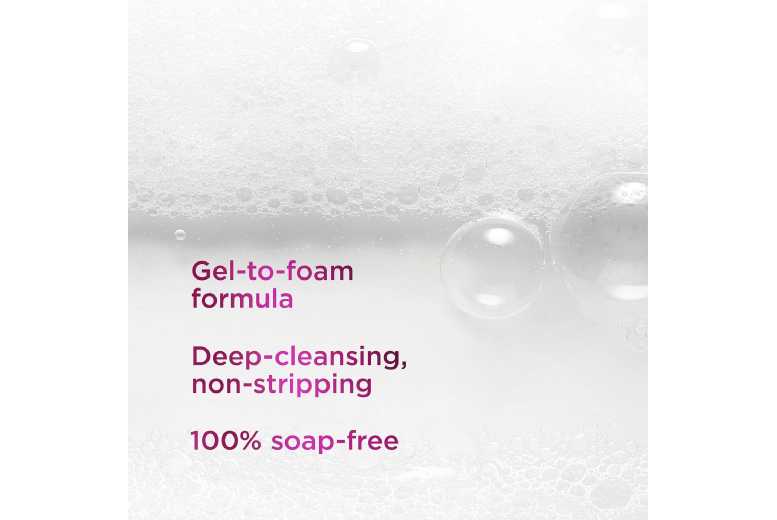 Simple Smooth+ Gel AHA Daily Facial Cleanser with Lactic Acid & Hyaluronic Acid, For Sensitive Skin, 3 Pack | Wowcher