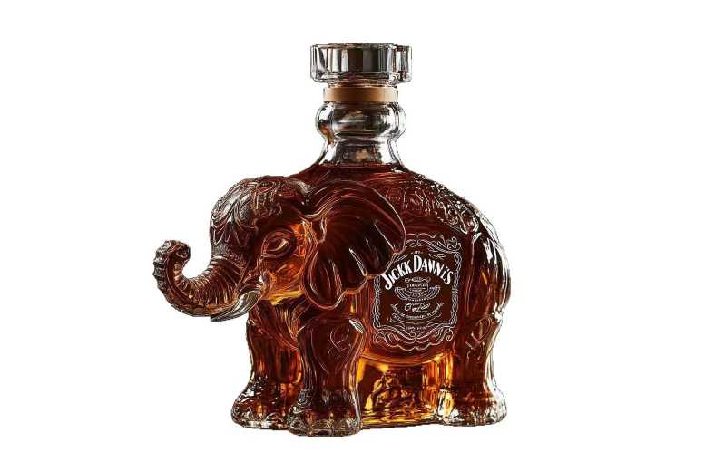 Animal-Shaped Hand-Blown Borosilicate Glass Decorative Bottle – Unique Home Bar Ornament, 125ml | Wowcher
