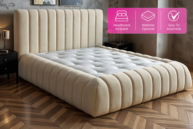 Luxury Cloud Bed Frame with Ultra-Plush Padding and Foam Construction | Wowcher Luxury Cloud Bed Frame with Ultra-Plush Padding and Foam Construction | Wowcher