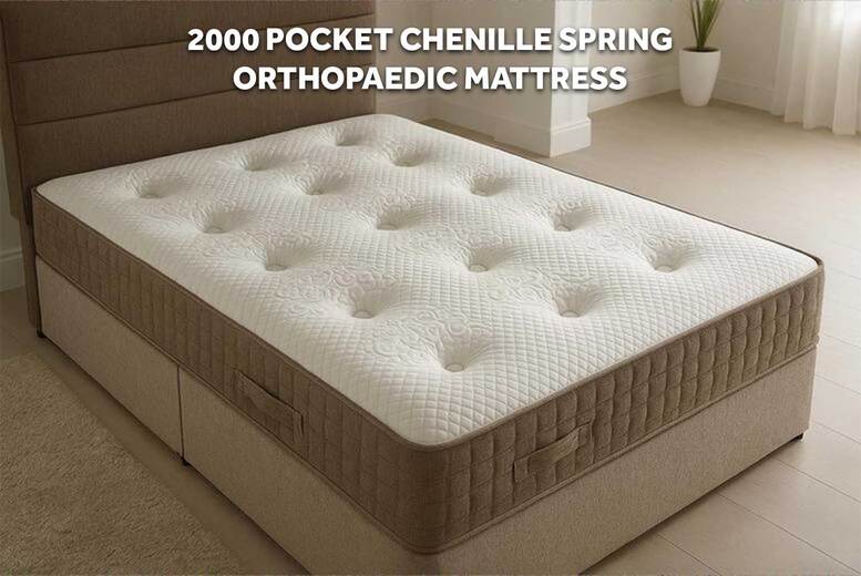 Pocket 2000 Chenille Orthopaedic Mattress – Premium Support & Comfort | Wowcher