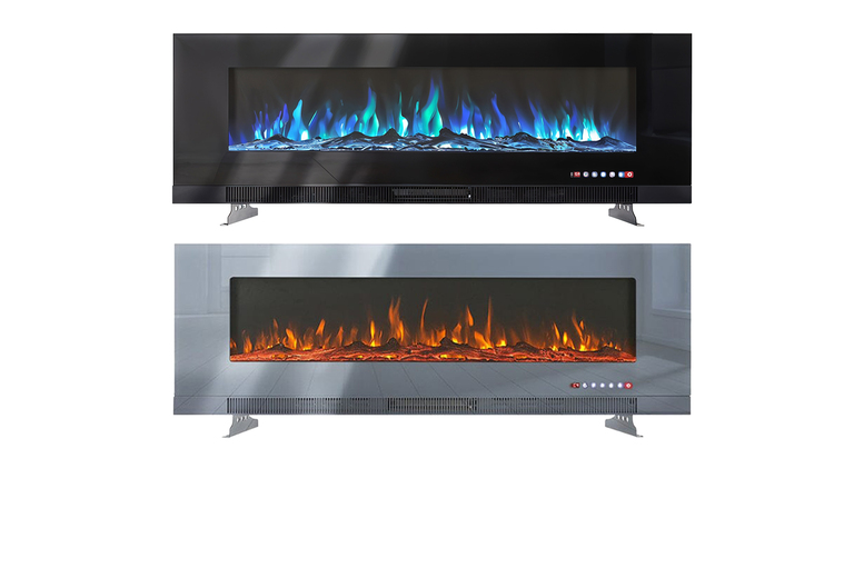 Wall Mounted Electric Fireplace with Remote – 9 Colour Flames! | Wowcher