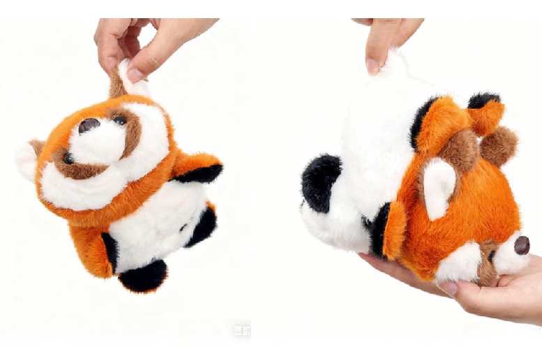 2-in-1 Interactive Raccoon to Panda Flip Plush Toy – Ages 3+ – Soft, Reversible, Imaginative Play | Wowcher