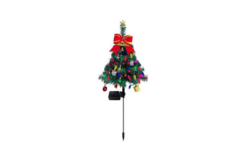 Pre-Lit Outdoor Solar Christmas Tree – 85cm, LED, Weatherproof Festive Yard Light | Wowcher