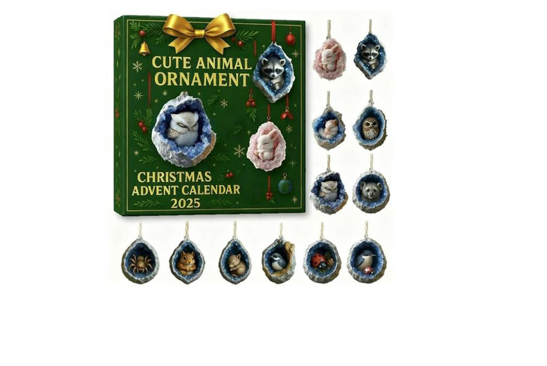 Animal Decorated Christmas Countdown Calendar Ornament for Kids | Wowcher