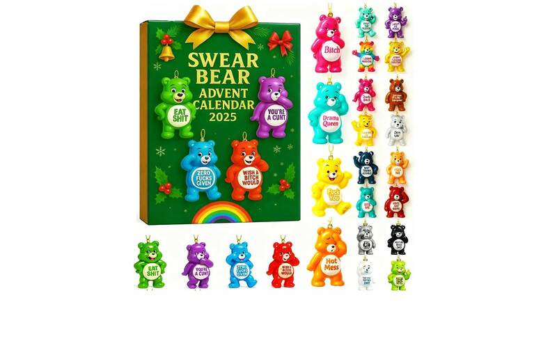 Swear Bear Acrylic Advent Calendar – Great for Festive Christmas Fun | Wowcher