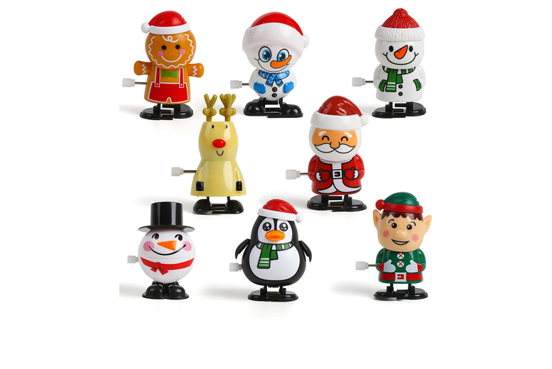 8 Pack Christmas Wind Up Toy Gift Set – Festive Party Favours for Kids & Stocking Fillers | Wowcher