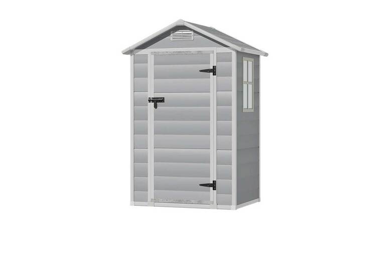 Spacious Garden Plastic Storage Shed with Secure Lockable Door & Window | Wowcher Spacious Garden Plastic Storage Shed with Secure Lockable Door & Window | Wowcher