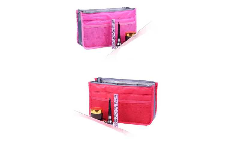 Double Zipper Waterproof Travel Storage Bag – Multi-Compartment Organiser, Lightweight, 28x17x9cm | Wowcher