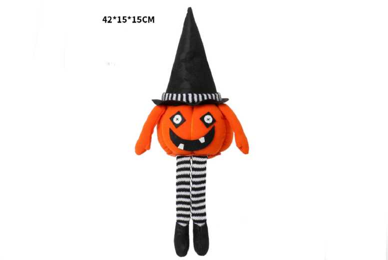 Halloween Scary Pumpkin Ghost Doll Ornament – Silk Fabric Spooky Home Decor | Wowcher