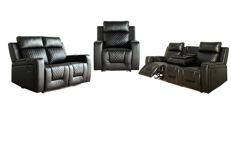 Sleek Black PU Leather Electric Recliner Sofas and Armchair Range | Wowcher Sleek Black PU Leather Electric Recliner Sofas and Armchair Range | Wowcher