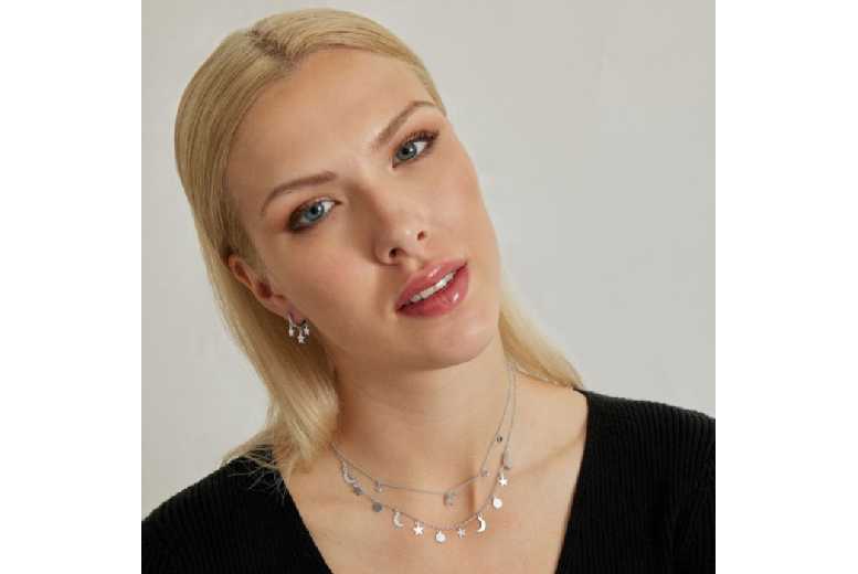 Rhodium-Plated Zirconium Pendant Necklace – Elegant Gift Jewellery | Wowcher