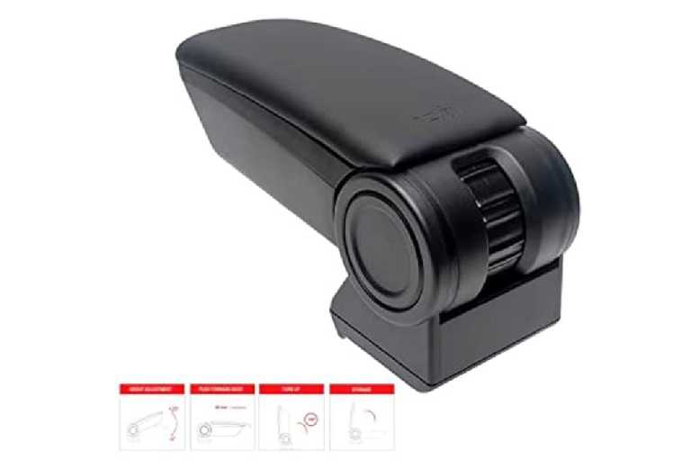 RATI Armster3 Adjustable ABS Centre Armrest for Fiat 500 (2008-2015) – Ergonomic Car Accessory, Easy Install | Wowcher