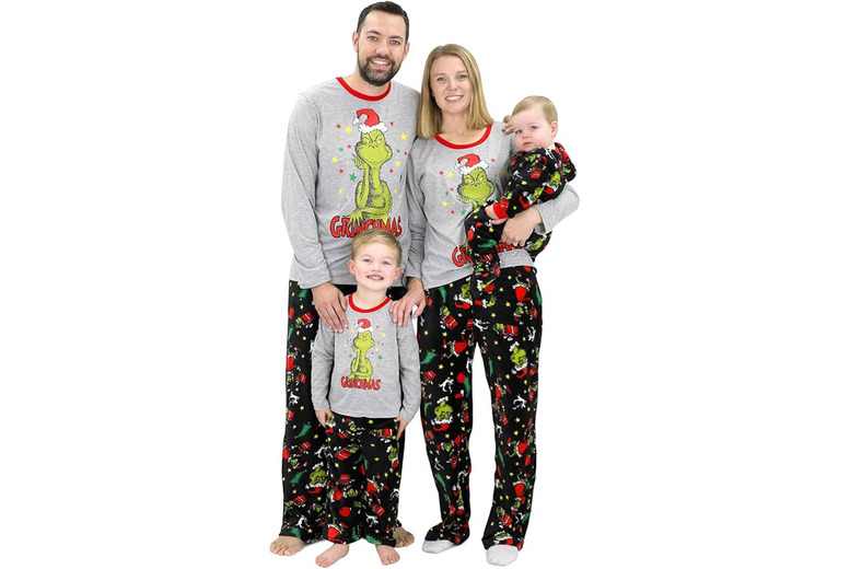 Christmas Grinch Cartoon Family Pyjama Sets for Every Age Group | Wowcher Christmas Grinch Cartoon Family Pyjama Sets for Every Age Group | Wowcher